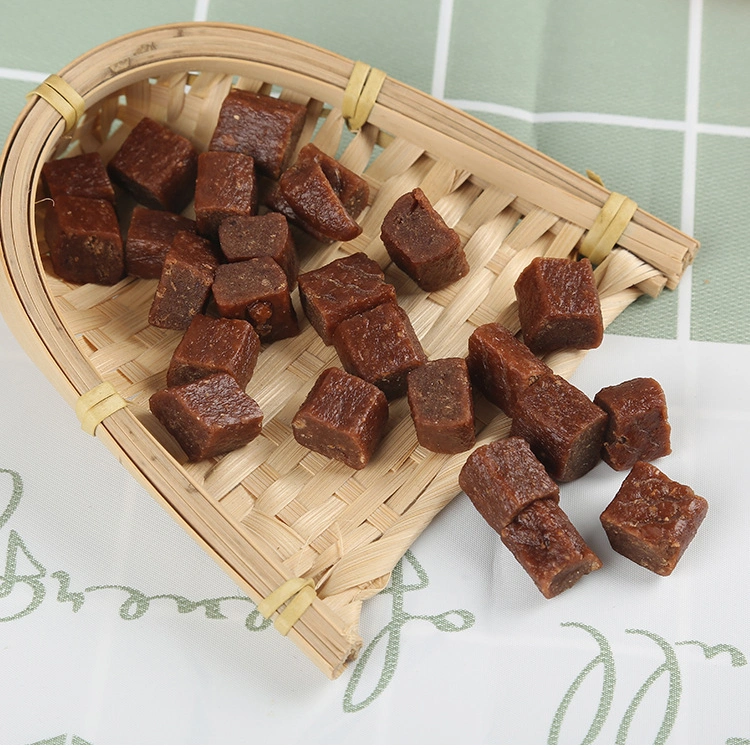 Wholesale Snacks Beef Granular Bulk Beef Strip Cubic Meat Training Reward Dog Food