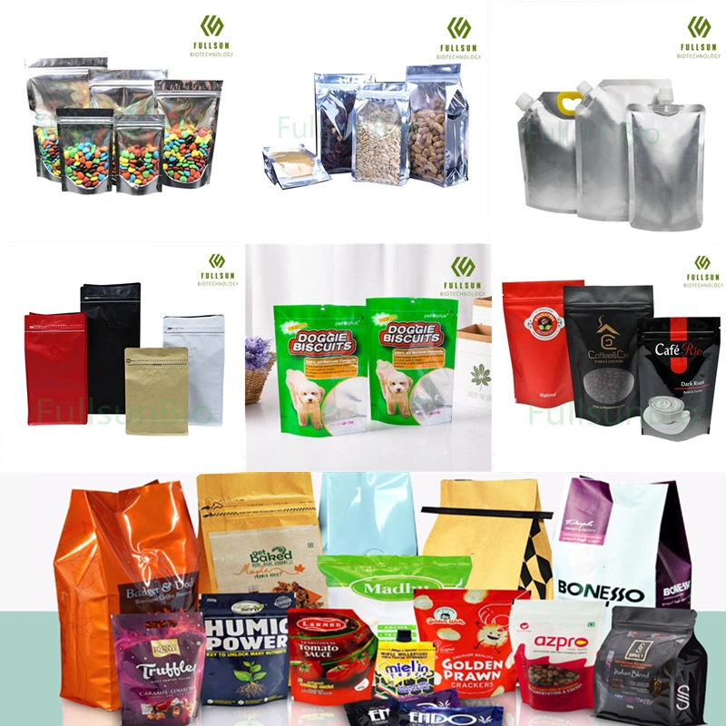 Plastic Packaging Kraft Pet Dog Cat Food Treats Snacks Nutritional Powder Coffee Ziplock Plastic Packaging Tea Valve Stand up Flat Bottom Pouch Bag