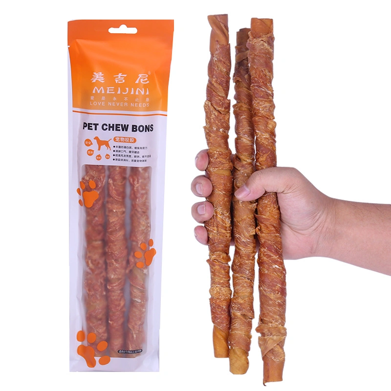 Low Temperature Drying Smoked Chicken Duck Wrap Pork Skin Sticks Dog Molar Snack