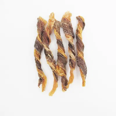 Produzione personalizzata PET Product Supply Dry Food Dog Treat Dried Pollo anatra Roll Cat snack