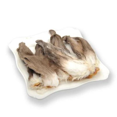  Commercio all&prime;ingrosso snack Dog orecchie di coniglio essiccate 100% tratta naturali per Cane