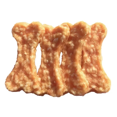  Dolcetti fatti a mano per cane 3 &quot; anatra e riso a forma di Cibo animale sano osseo