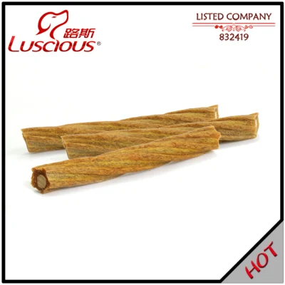 Rawhide con anatra Strip cane snack PET Chew alimenti per animali domestici Fornitore