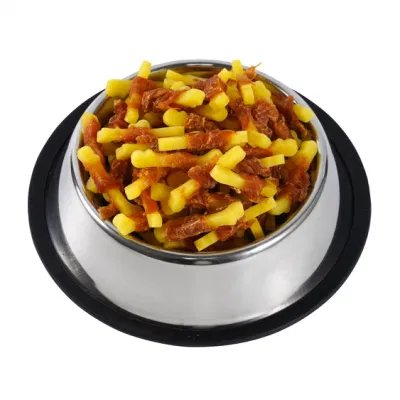 Cina fabbrica all&prime;ingrosso anatra involata patate dolci Strips cane snack Cibo