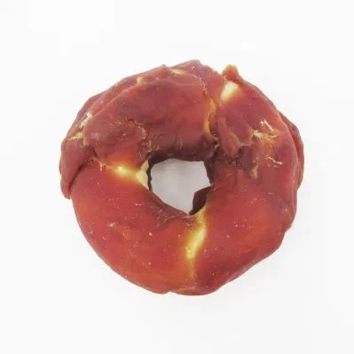  PET Food Dog Chew snack Treat pollo secco carne di anatra Ciambelle Rawhide anello cane cibo