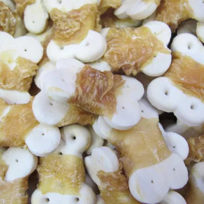 Forme OEM High Calcium Super Nutrition Pollo morbido essiccato avvolto Biscotto animale domestico cibo cane sfusi
