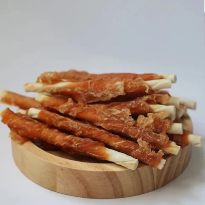  Petto di pollo biologico strisce di Jerky Bully Stick alimentazione naturale per animali domestici Tratta Dental cane