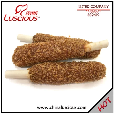  Salsiccia di manzo essiccata Rawhide Dental Care Chew Dog tratta animale domestico Produzione di snack