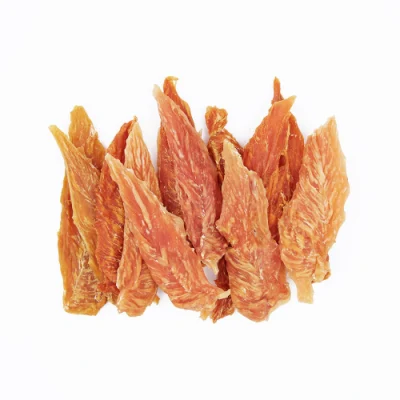  OEM fabbrica Chicken Duck mammella Jerky Filet spuntini cane Tratta le prelibatezze per animali domestici