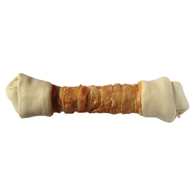  Anatra da 10&quot; avvolge gli spuntini in tessuto osseo annodato con rawhide espanso