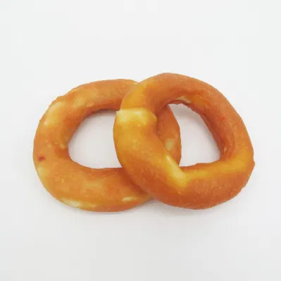 Forme OEM stimolano l&prime;appetito pollo essiccato Donut imitazione costolette di maiale Zampetta di pollo snack Treat Dry PET Food for Dog
