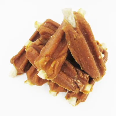 Forme OEM stimolano l&prime;appetito pollo essiccato Donut imitazione costolette di maiale Zampetta di pollo snack Treat Dry PET Food for Dog