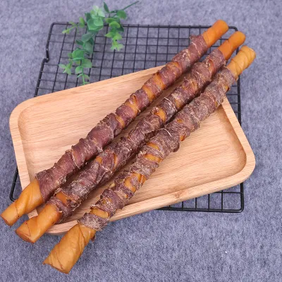 Asciugatura a bassa temperatura Pollo affumicato anatra Wrap di maiale bastoncini Cane molari snack