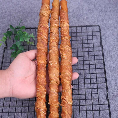 Asciugatura a bassa temperatura Pollo affumicato anatra Wrap di maiale bastoncini Cane molari snack