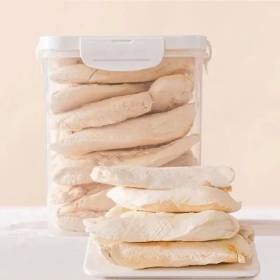  100% di petto di pollo completo, delizie per animali da compagnia essiccati e surgelati