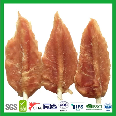  PET Food Private Label Pollo Jerky e sanguinato Rawhide Twist seno Snack per cani