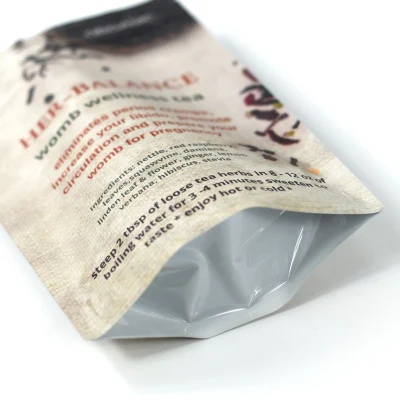 Confezione di tè sfusa con zip DOYPACK riciclabile e personalizzato Custodia per il supporto della borsa di carta Kraft