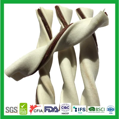 ODM Produttore Nutrisource Medium Pollo &amp; Rawhide Twist PET essiccato Snack alimentari