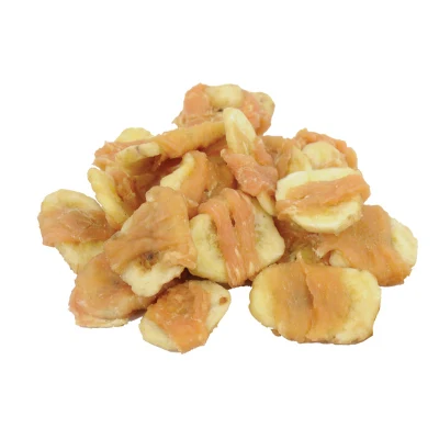  Frutta secca per animali domestici Pollo Wraps Banana Chips alimenti per animali domestici