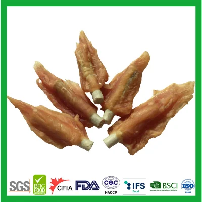  Conveniente 2.5 &quot; Rawhide annodato osso &amp; Pollo slurry PET drying Spuntini
