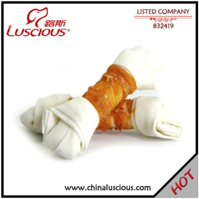  Rawhide nodo Porkhide cura dei Dental Chew animale tratta cibo cane Fornitore