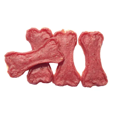Animali domestici spuntini forniture per animali OEM innovativo cane biologico Chewhalf Chicken Shaped Bone Premium snack per il tuo cane
