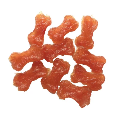  Rawhide Dog Chew 1.5&quot; Pollo morbido forma ossa spuntini PET Cibo