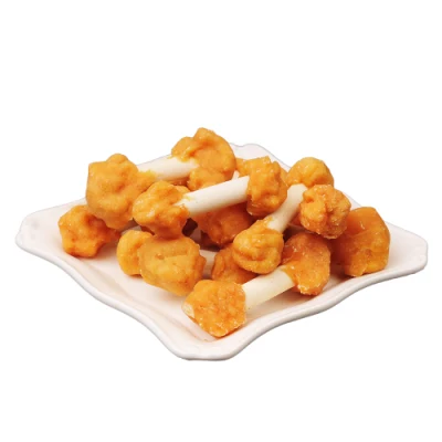  Private Label 100% di pollo naturale/anatra carne Rawhide Dumbbells Dog tratta Cibo sano