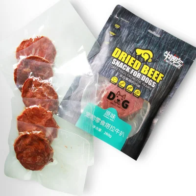  Cina Whosale manzo bistecca 5 pezzi di manzo Jerky Dry Dogs Trattamento animali domestici Nmbm028