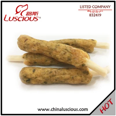  Pesce Condimenti salsiccia Rawhide cura dei Dental Chew cane tratta animale domestico Fornitore di snack
