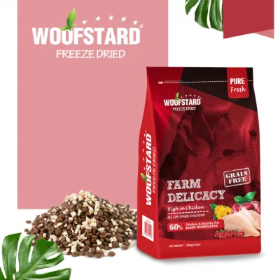 Periodo intero animale domestico adulto Puppy cane generale 1.5kg/10kg congelare essiccato Carne fresca Grana senza carne di pollo salmone anatra carne manzo Buona palatabilità cibo di base