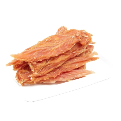 OEM fabbrica Chicken Duck mammella Jerky Filet spuntini cane Tratta le prelibatezze per animali domestici