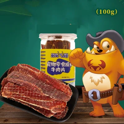 Cane cotto a bassa temperatura tratta Mellow Beef Jerky 100g molare Snack per animali domestici