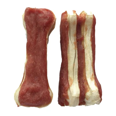  OEM &amp; ODM anatra Wrap pressato Rawhide Bone PET alimentare Spuntini secchi del cane