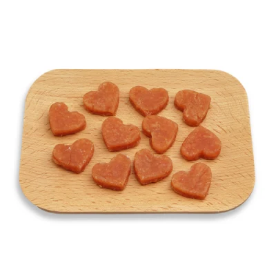  Forme del cuore pollo anatra carne di manzo riso Carota spuntini del cane Cibo per cani