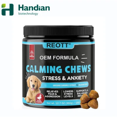  Supplementi animali domestici spuntini naturali lenitivi rilievo stress separazione del cane Ansia Calmante Chews cibo per cani e gatti