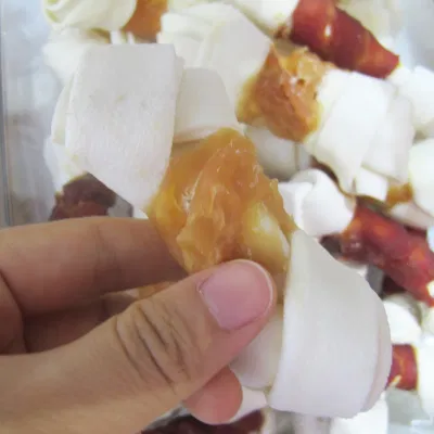 Private Label OEM Pollo/anatra/carne di manzo Wrap calcio ossa Donuts Cumbell PET cibo alimenti PET animali PET Treat cane