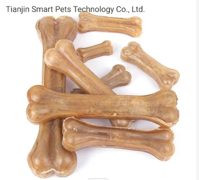 Fabbrica Commercio all&prime;ingrosso Rawhide colore naturale pressato osso cane Chews PET Trattare