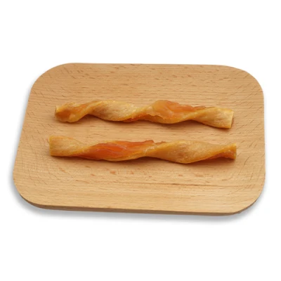  Bastone per masticare con la zampata di pollo Twist Dog tratta spuntini per animali colore Torsione