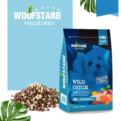 Periodo intero animale domestico adulto Puppy cane generale 1.5kg/10kg congelare essiccato Carne fresca Grana senza carne di pollo salmone anatra carne manzo Buona palatabilità cibo di base