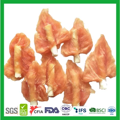  PET Feed Pollo Jerky Chunk e cane da Twist di Rawhide sbiancato Snack