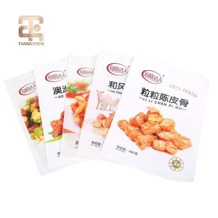 Heat Seal Plastic Vacuum Beef and Pork Sausage Frozen Food Packaging Bag