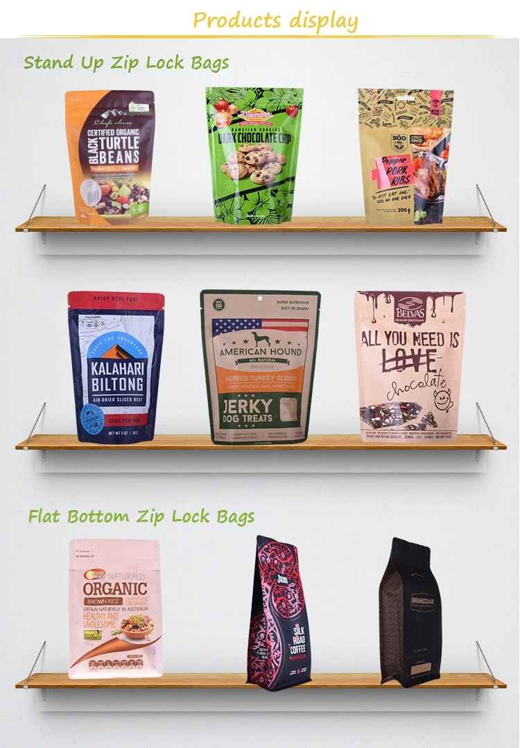 Customized Logo Printed Tea Stand up Pouch Puer Loose Leaf Tea Bag