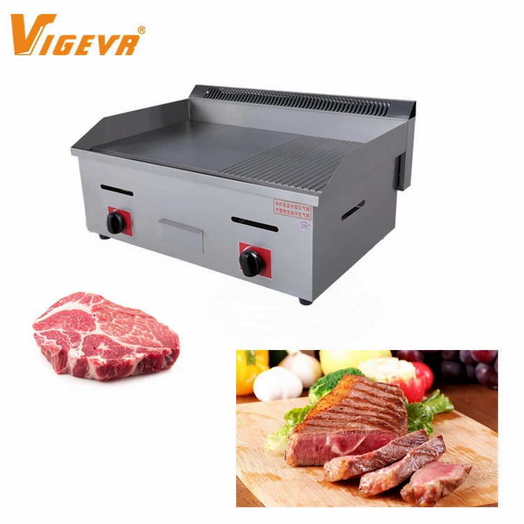 Counter Top Fast Food Restaurant Kitchen Catering Equipment Electric Beef Griddle Grill Cooking Equipment with CE Approved