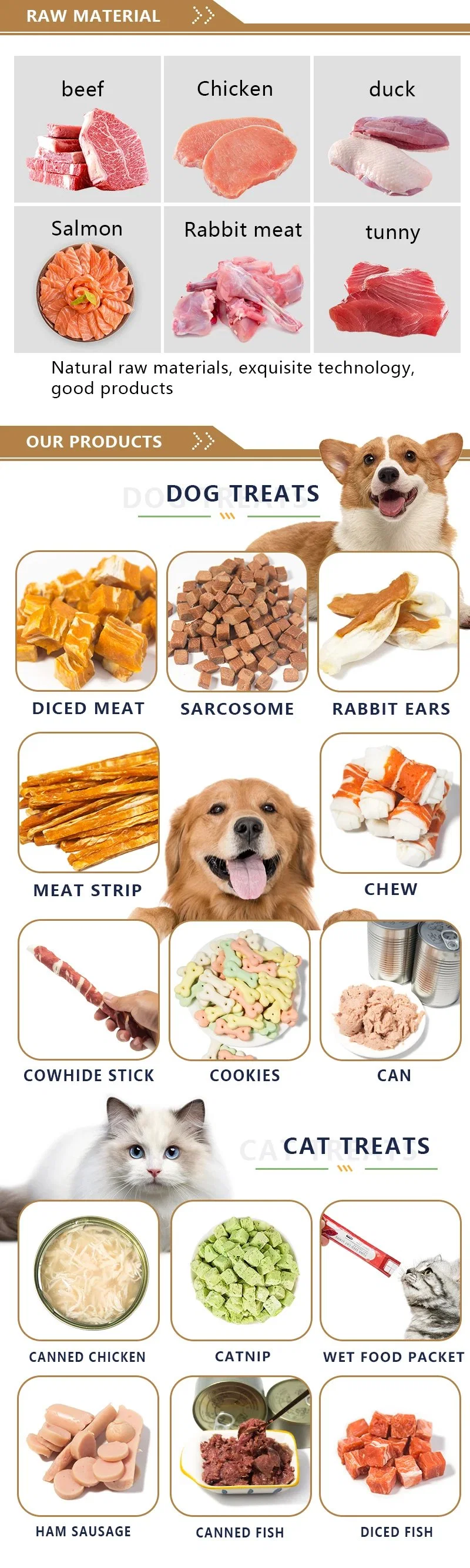 Air-Dried Dog Food Organic Dental Chew Bone Bully Dog Treats for Dog Training