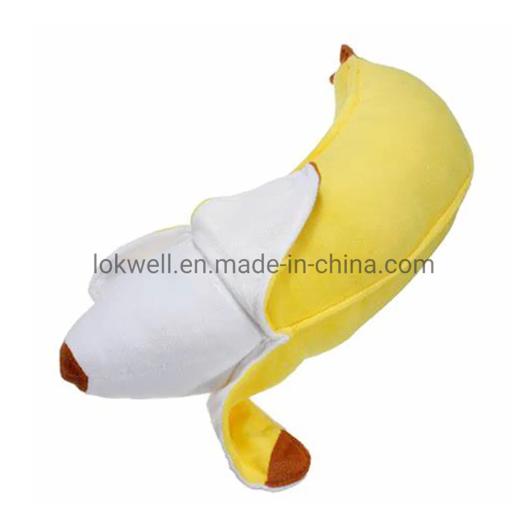 Plush Banana Toy Stuffed Pillow Fabric Play Food