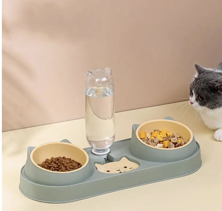 Pet Water Dispenser Filtered Drinking Bottle Treat Bowl Cat Pet Product