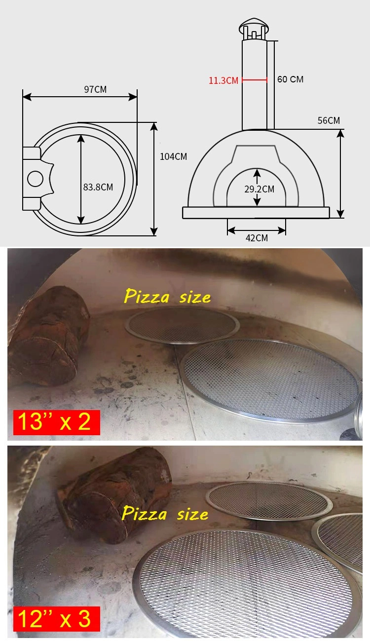 Best Quality Pizza Oven Grill Meat Beef Chop Toaster Oven Wood Fired Pizza Oven for Sale