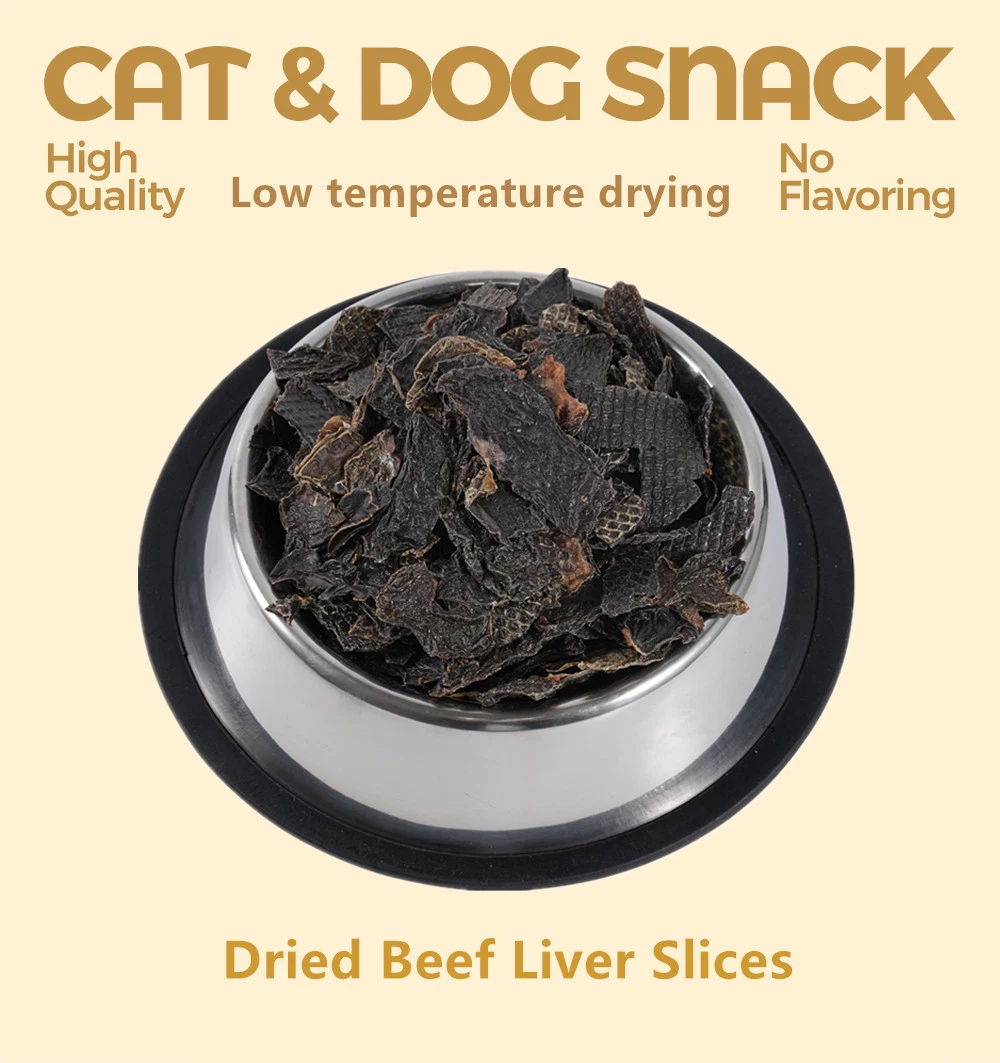 Universal Dog Training Reward Snacks Dried Beef Liver Slices Pet Food OEM