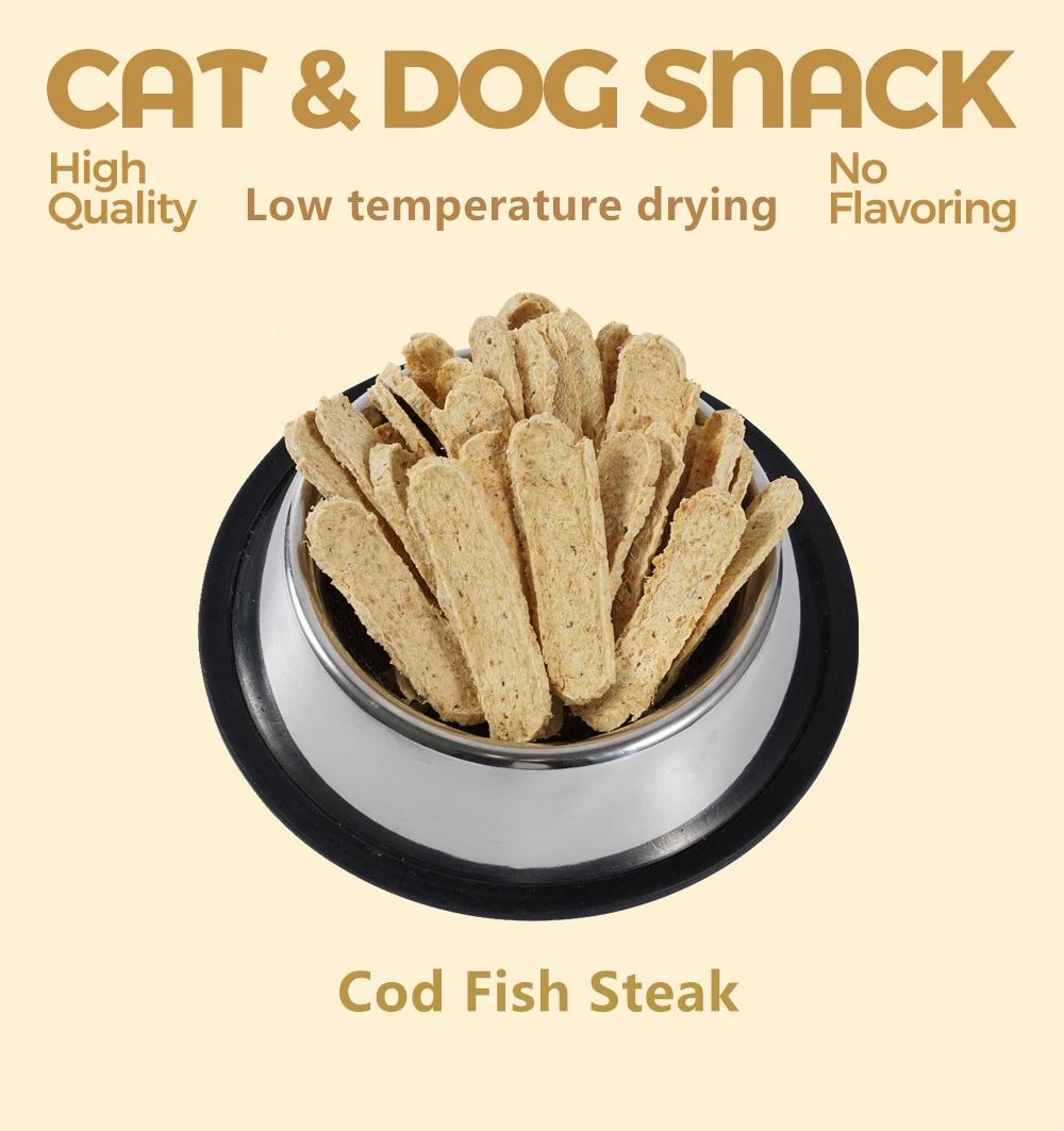 100% Nature Special Flavour Private Label Cod Fish Steak Cat Snack